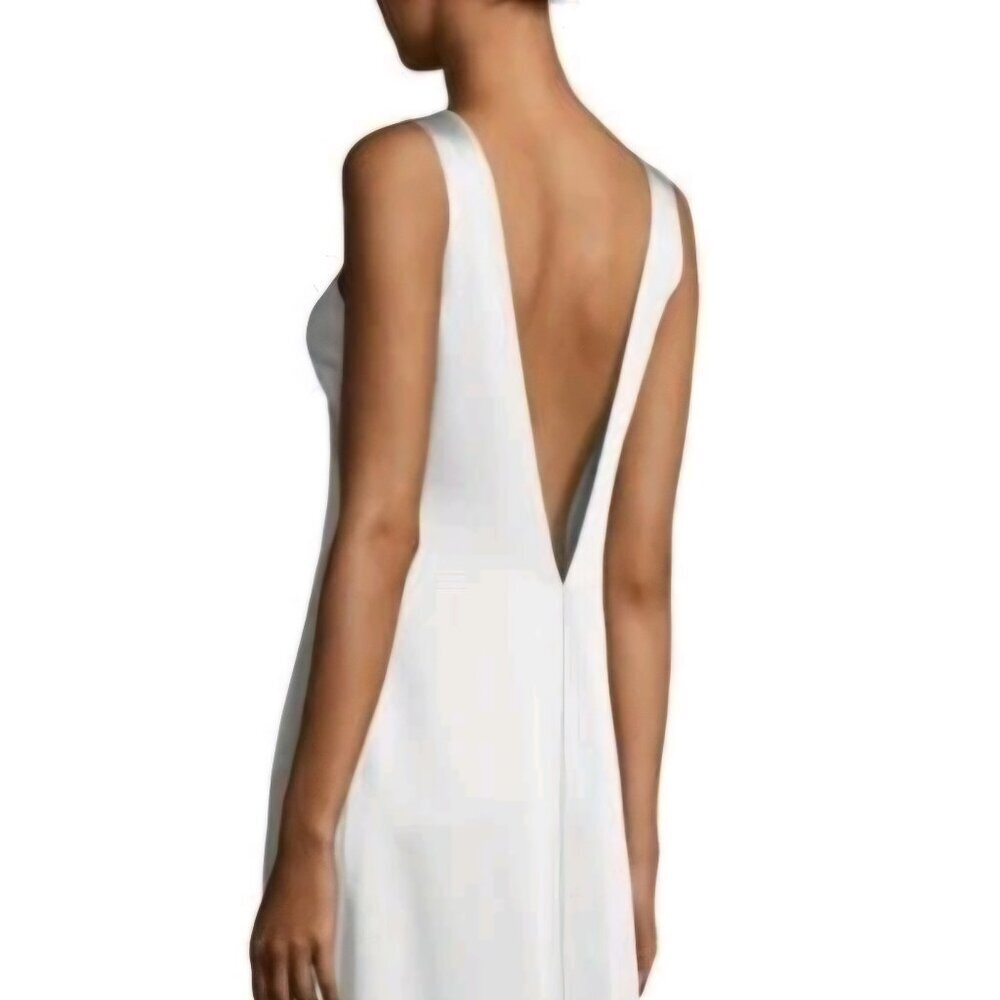 NWT Elizabeth & James Pale grey Semiformal pearl slip Evening Glam slit Dress12